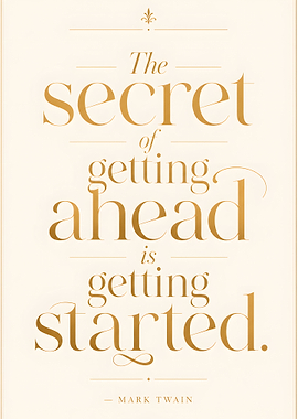 Mark Twain Quote on Getting Started