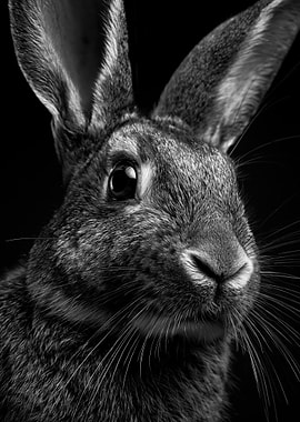 Close-up of a Rabbit's Face