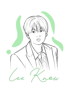 Lee Know Stray Kids Line Art