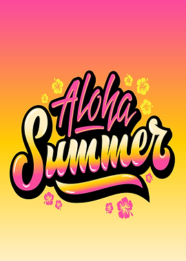 Aloha Summer Text Art