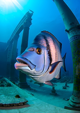 Fish in Underwater Ruins