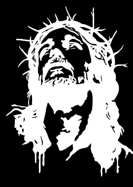 Jesus Christ Crown of Thorns Stencil