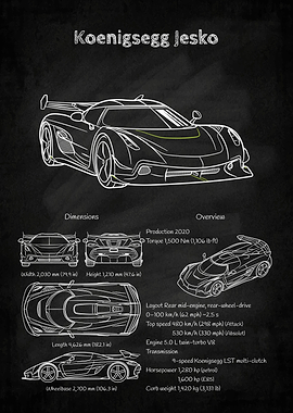 Koenigsegg Jesko Blueprint