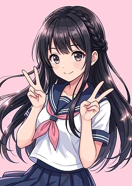 Anime Girl in School Uniform