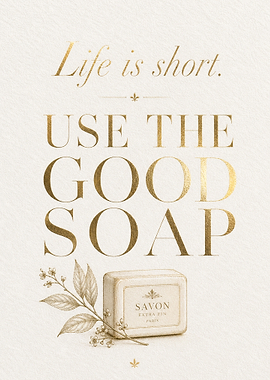Life is short, use the good soap