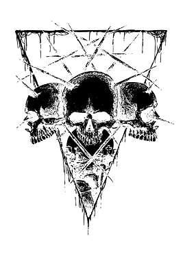Gothic Skulls and Pentagram