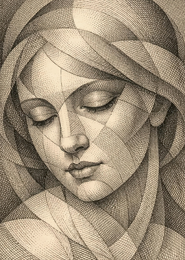 Cubist Portrait of a Woman