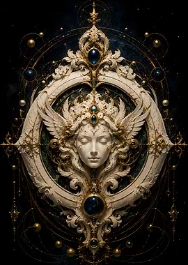 Ornate Celestial Goddess Portrait