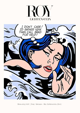 Roy Lichtenstein | Drowning Girl Poster