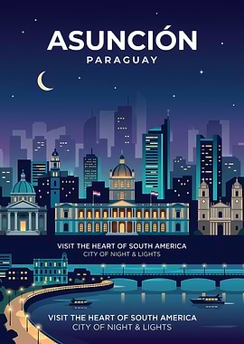 Asuncion Cityscape at Night