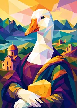 Goose Mona Lisa pop art