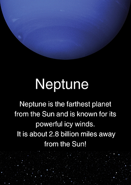 Neptune Planet Information Art