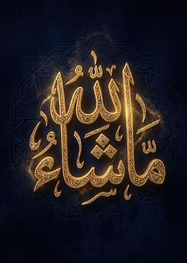 Islamic Calligraphy 'Masha'Allah'