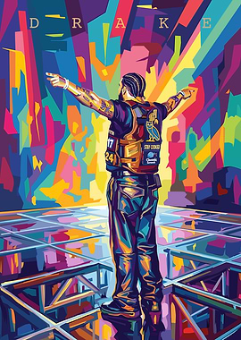Drake Pop Art Portrait