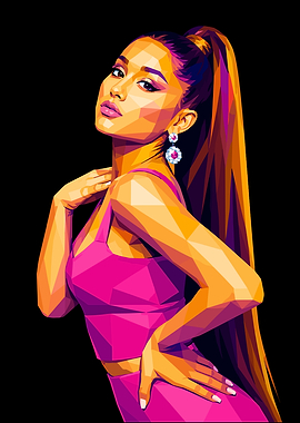 Ariana Grande Pop Art Portrait