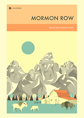 Mormon Row Grand Teton National Park Poster