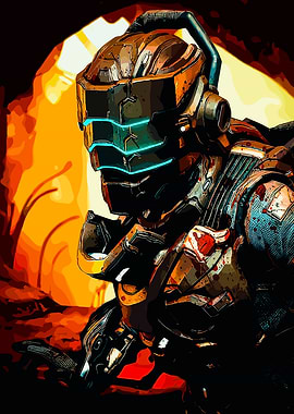 Isaac Clarke in Dead Space Armor