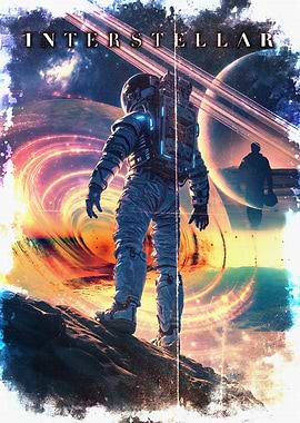 Interstellar Astronaut and Wormhole
