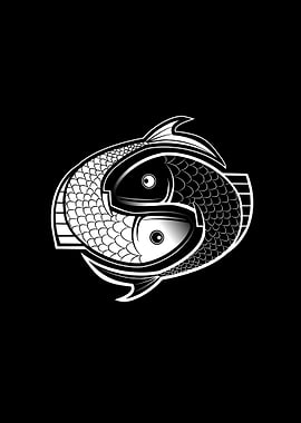 Yin Yang Koi Fish Symbol