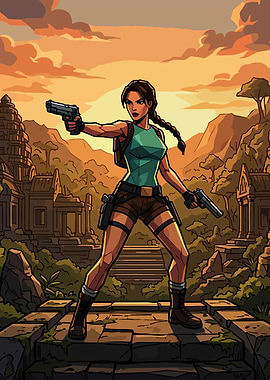 Jungle Tomb Raider Gaming Poster