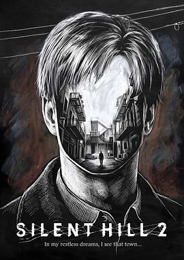 Silent Hill 2 Chalk Art