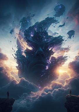 Cosmic Giant Face in Clouds