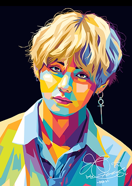 BTS V Pop Art Portrait