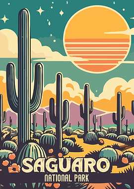 Saguaro National Park Vintage Poster