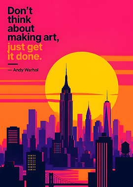 Andy Warhol Quote on Art and Cityscape