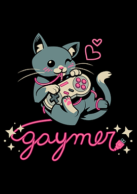 Cat Gaymer Vintage Game