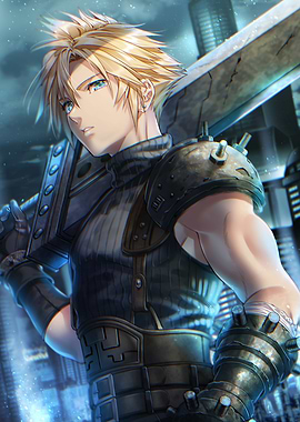 Final Fantasy Cloud Strife with Buster Sword