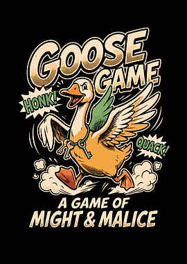 Goose Game Vintage Poster - Untitled Honk Meme Art