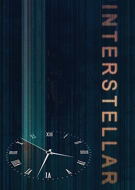 Interstellar Movie Poster with Clock