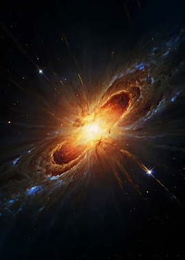 Exploding Nebula in Deep Space
