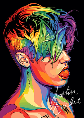 Justin Bieber Pop Art Portrait