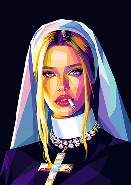Pop Art Nun Smoking