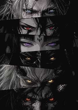 Collage of Intense Eyes nioh