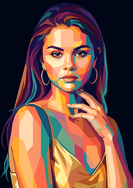 Selena Gomez Pop Art Portrait