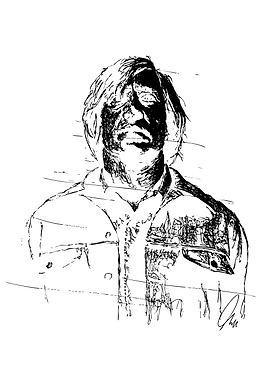 Sketch of a man in a jacket