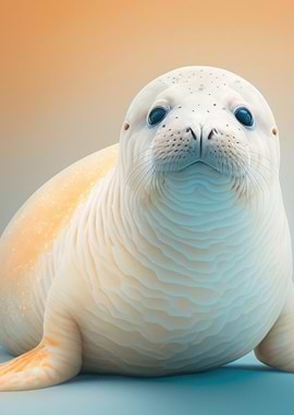 Cute Baby Seal Portrait