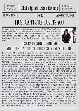 Michael Jackson I Just Can't Stop Loving You