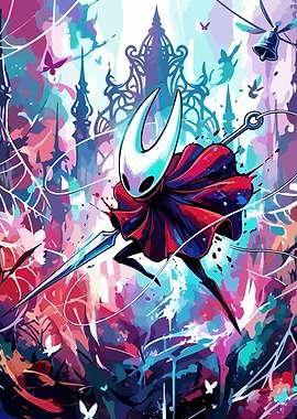 Hollow Knight Hornet Silksong Vibrant Art