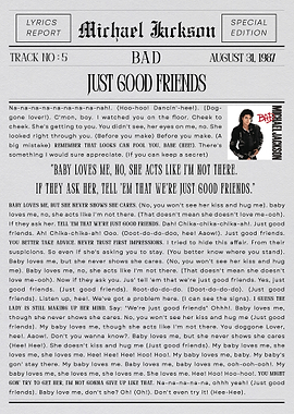 Michael Jackson Just Good Friends