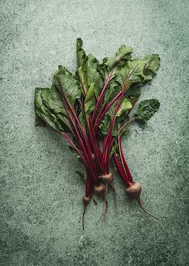 Fresh Beet Greens and Roots