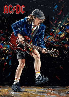 Angus Young AC/DC Painting art