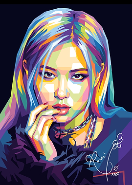 Rosé Pop Art Portrait