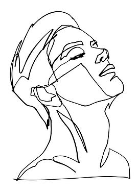 Minimalist Line Art of a Woman's Face