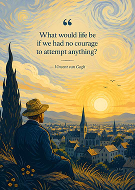 Vincent van Gogh inspired quote art