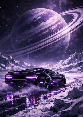 Futuristic Car on Planet