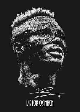 Victor Osimhen Scribble Art